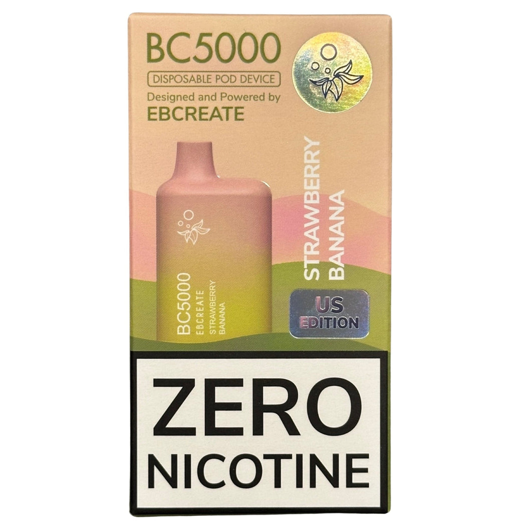 Zero Nicotine - BC5000 - Aardbei Banaan - EBCreate