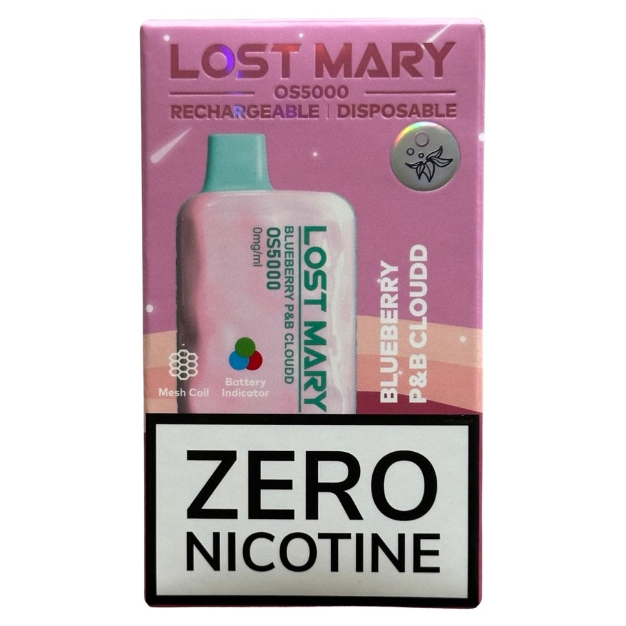 Blauwe suikerspin - Lost Mary OS5000 - Geen nicotine