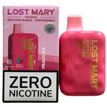 Indlæs billede i gallerifremviser, Peach Ice - Lost Mary OS5000 - Zero Nicotine
