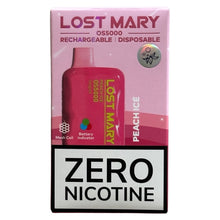 Indlæs billede i gallerifremviser, Peach Ice - Lost Mary OS5000 - Zero Nicotine
