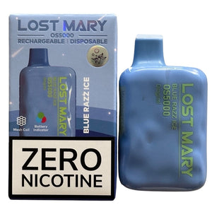 Blue Razz Ice - Lost Mary OS5000 - Geen nicotine